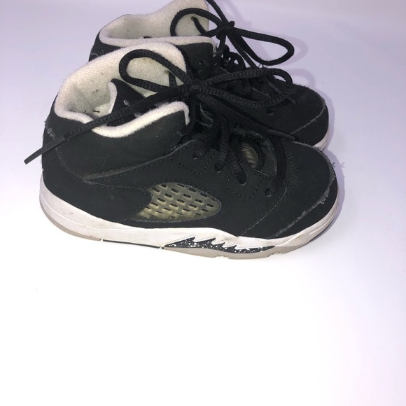 NIKE jordans retro 5 black kids toddler shoes 7c - Picture 1 of 5